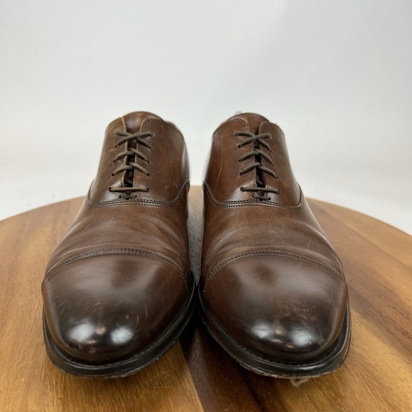 Mens Too Boot New York Brown Burnished Leather Brouge Dress Oxfords Size 11.5 D main image 7